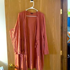 Torrid- size 3, 3-4 sleeve, hooded anorak cover up- autumn orange